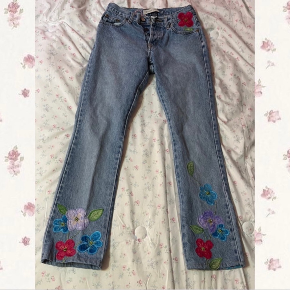 Gap bootcut floral jeans